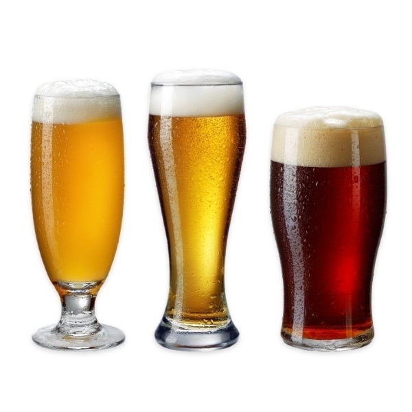 assorted beer glasses