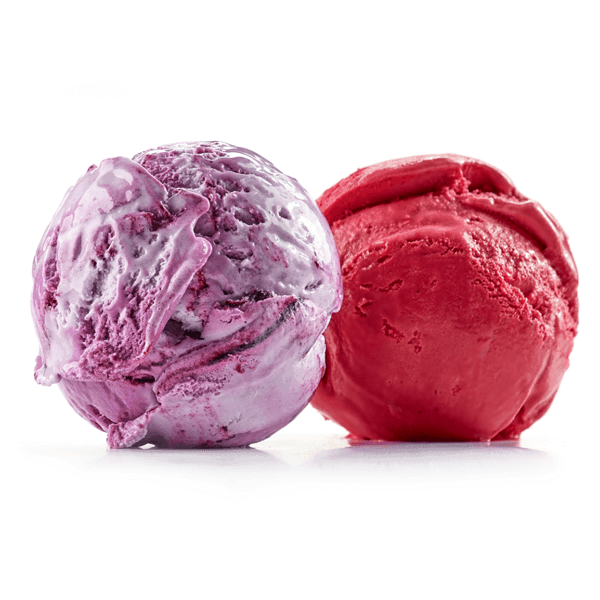scoops of fruit sorbet