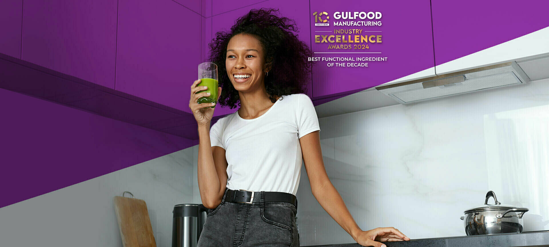 happy woman drinking smoothie