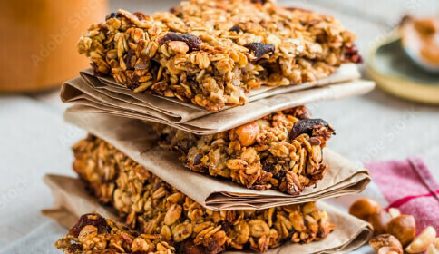 stack of granola bars