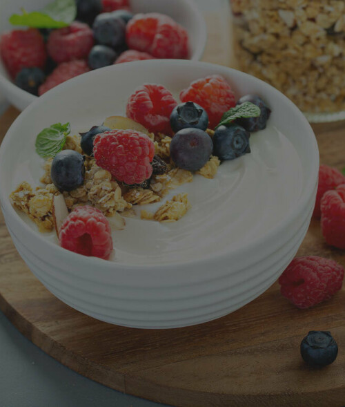 bowl of yogurt with fruit