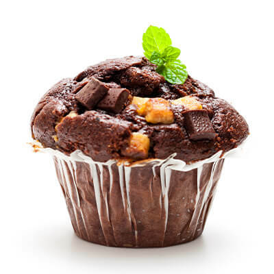 chocolate peanutbutter muffin