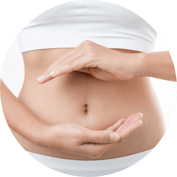 hands on stomach